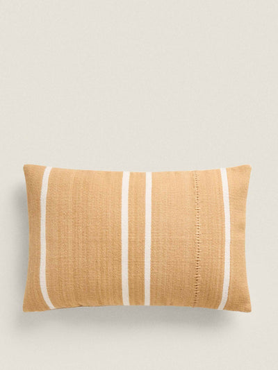 Zara Home Striped woolen cushion cover at Collagerie