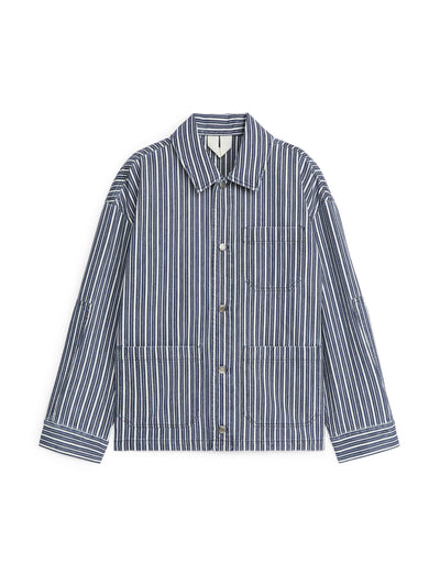 Arket Striped cotton jacket at Collagerie