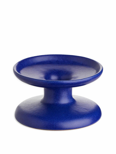 Arket Blue terracotta candle holder at Collagerie