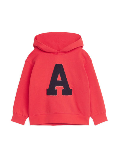 Arket Red varsity hoodie at Collagerie