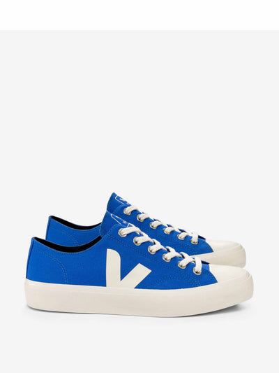 Veja Blue lace-up trainers at Collagerie