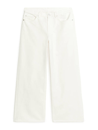 Arket White low loose jeans at Collagerie