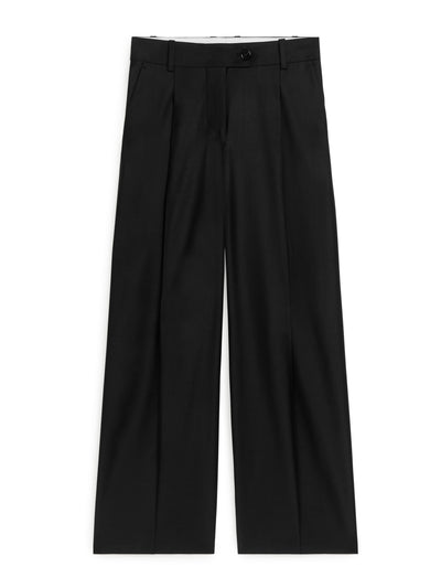 Arket Wide wool blend trousers at Collagerie