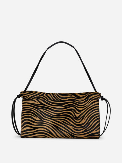 Arket Zebra-print leather shoulder bag at Collagerie