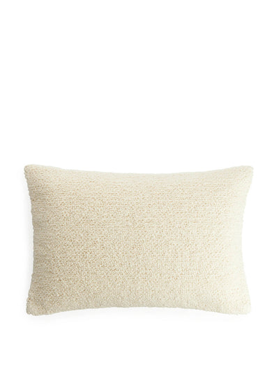 Arket Beige handwoven wool cushion cover at Collagerie