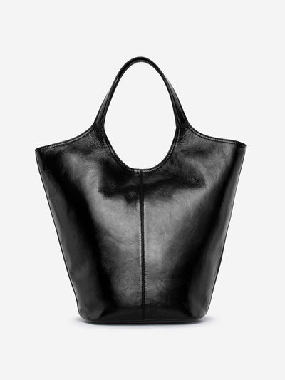 Arket Patent leather tote bag at Collagerie