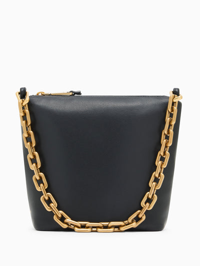 Armani Leather small hobo bag with chain at Collagerie
