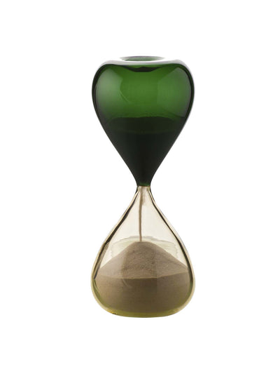 Venini Clessidre green and beige hourglass at Collagerie