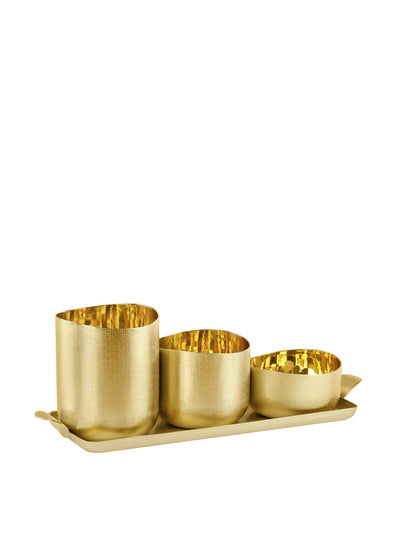 Zanetto Gold brass cocktail set at Collagerie