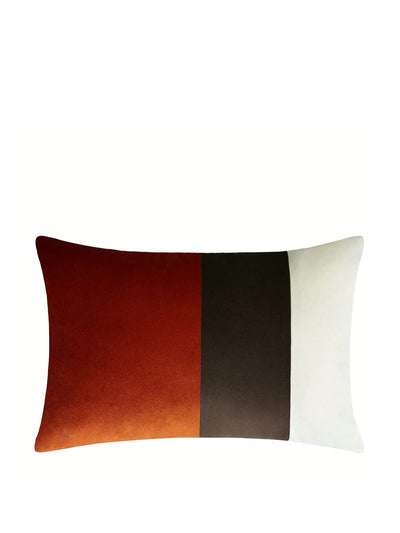 Artemest Triple black, white and brick red cushion at Collagerie