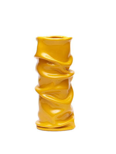 Studio X Venere small pleated yellow vase at Collagerie