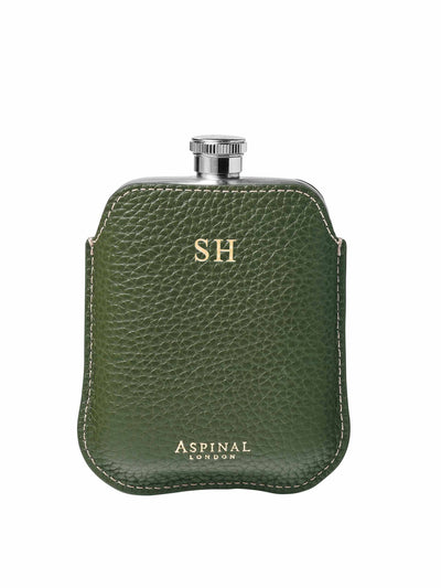 Aspinal Of London 5oz hip flask with leather pouch at Collagerie