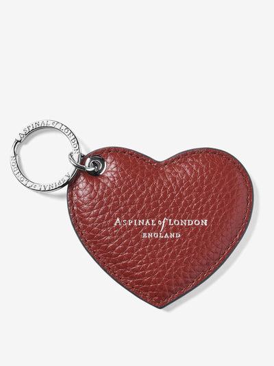 Aspinal Of London Small heart keyring in red at Collagerie