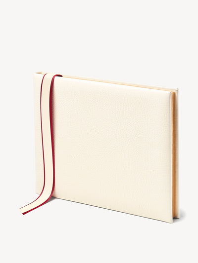 Aspinal Of London A4 classic leather guest book at Collagerie