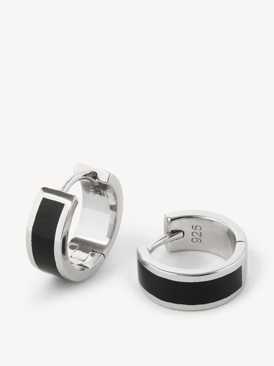 Aspinal Of London Enamel huggie earrings at Collagerie