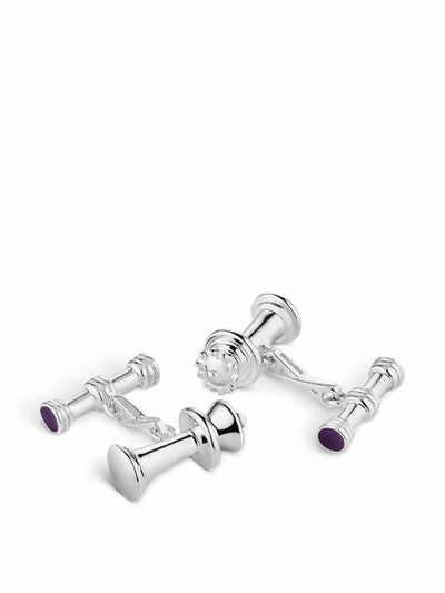 Asprey King and Queen silver cufflinks at Collagerie