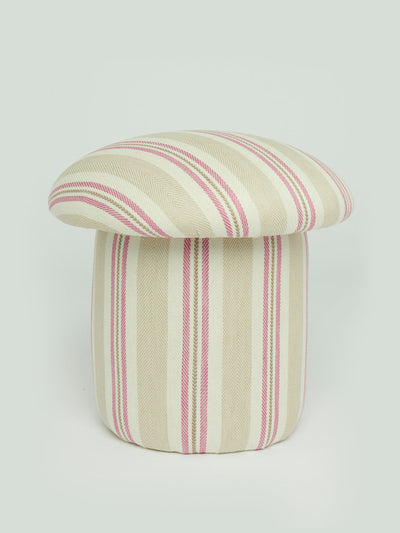 Assieds Toii Pink stripe mushroom stool at Collagerie