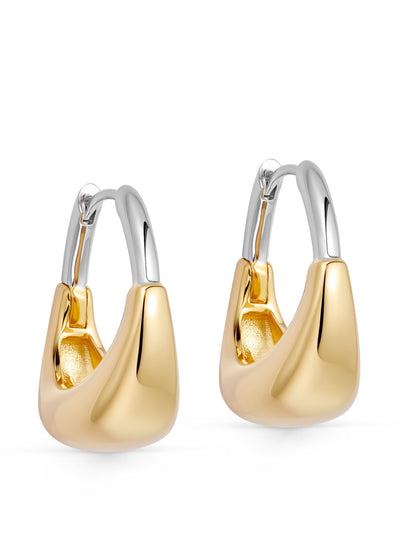 Astley Clarke Gold and silver chunky Aurora u-hoop earrings at Collagerie