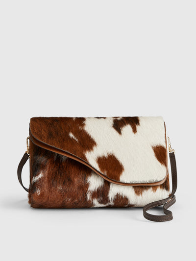 ATP Atelier Corinaldo unique cow print pouch bag at Collagerie