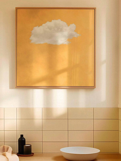 Aureous Contemplating square framed canvas at Collagerie