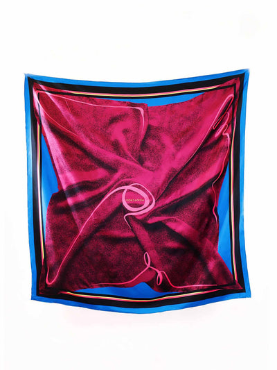 Roksanda Blue and burgundy silk scarf at Collagerie