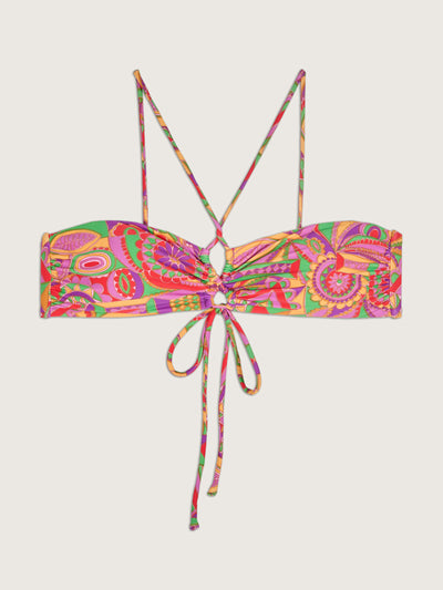 ba&sh Pink floral-print bikini top at Collagerie