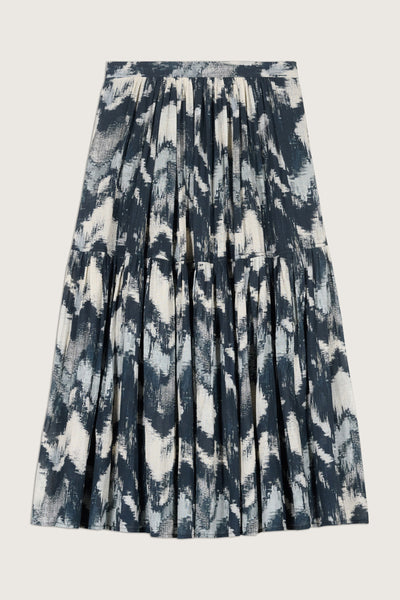 ba&sh Black printed maxi skirt at Collagerie