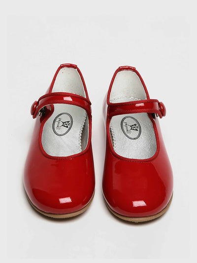 Papouelli Red patent leather Angelica shoes at Collagerie