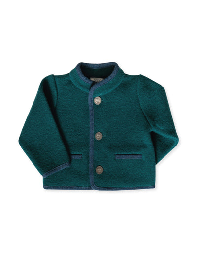 Baboushkini Austrian wool jacket in turquoise at Collagerie