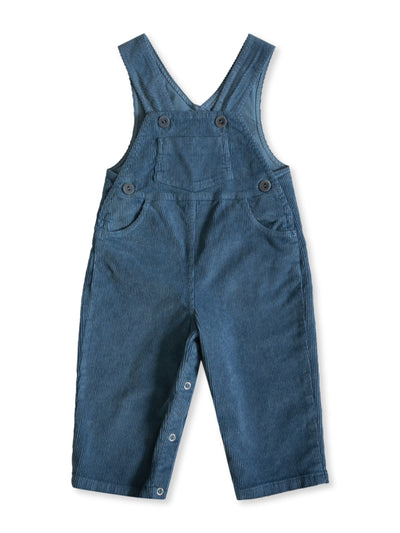 Baboushkini Unisex Italian overalls in azure blue corduroy at Collagerie