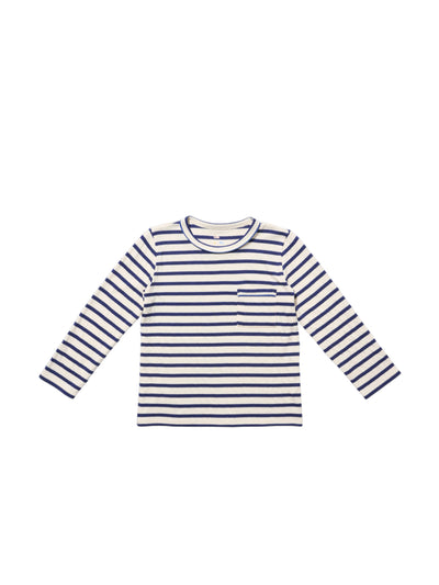 Oso & Me Edward t-shirt in navy stripe at Collagerie
