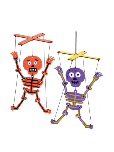 Baker Ross Skeleton wooden marionette kits (pack of 3) at Collagerie