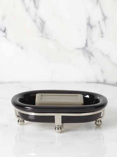 Balineum Black freestanding soap dish at Collagerie