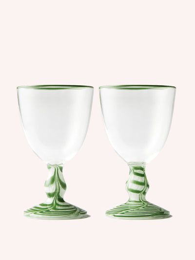 Balu London The Green Ripple Duo glasses at Collagerie