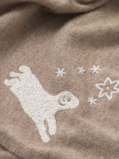 Bamford Leaping lamb cashmere blanket at Collagerie