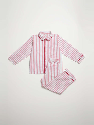 Banana London Kids Lollipop Red Stripe PJ Long Set at Collagerie