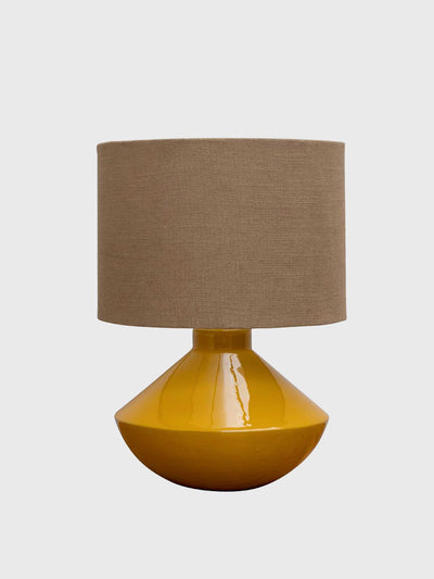 Barker & Stonehouse Round yellow table lamp at Collagerie