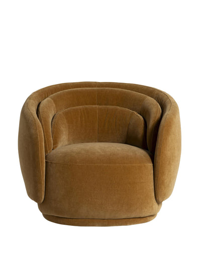 Barker and Stonehouse Angelo brown fabric armchair at Collagerie