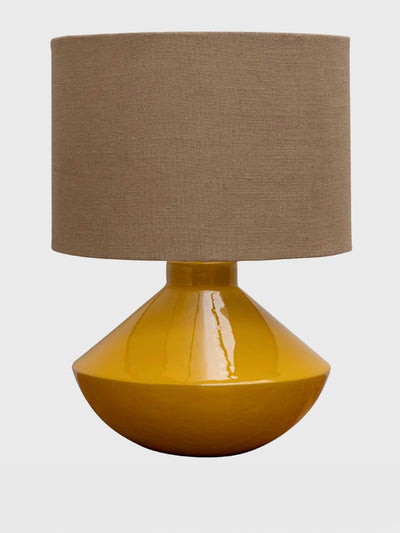 Barker and Stonehouse Round yellow table lamp at Collagerie