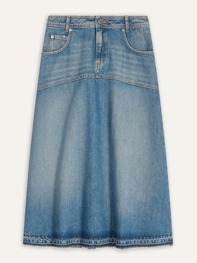 Ba&Sh Valentia denim midi skirt at Collagerie