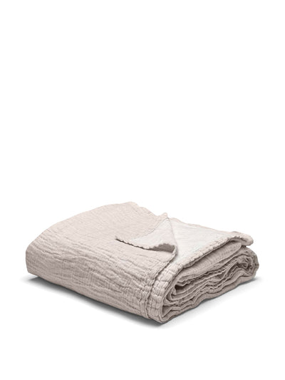 Bedfolk Rose linen cotton throw at Collagerie