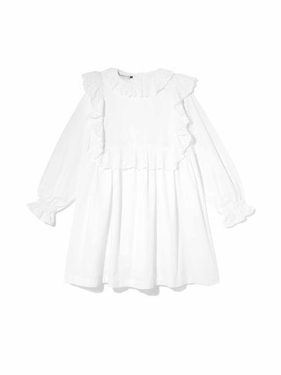 Rachel Bakewell X Benjamin Fox White broderie cotton mini dress at Collagerie