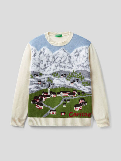 Benetton Jacquard Sweater at Collagerie