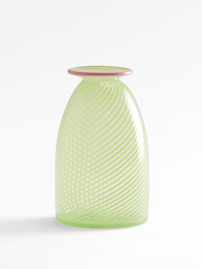 Bias Editions Green swirl bud vase at Collagerie