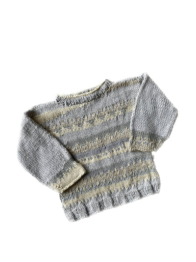 Big Little Store Pale grey hand-knitted jumper at Collagerie