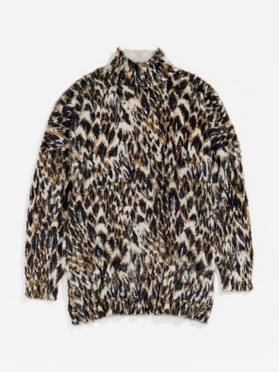 Bimba Y Lola Khaki Plumancha fur sweater at Collagerie