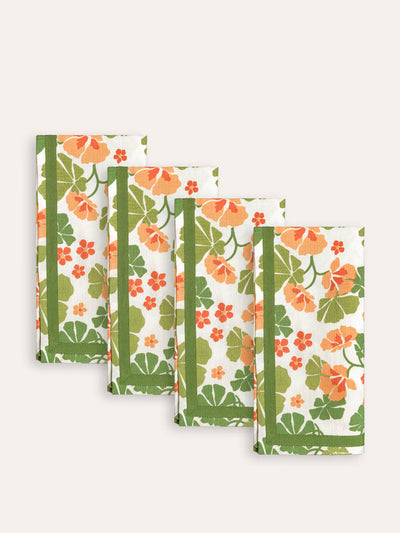 Birdie Fortescue The nasturtium napkins (set of 4) at Collagerie