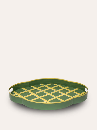 Birdie Fortescue Tôle trellis tray at Collagerie