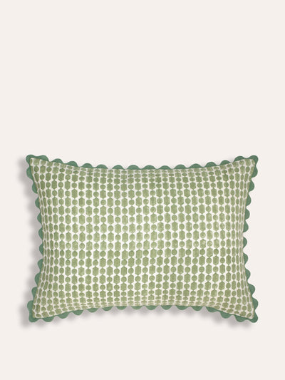 Birdie Fortescue Viale block print cushion at Collagerie