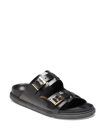 Birkenstock Black natural leather birkenstocks at Collagerie